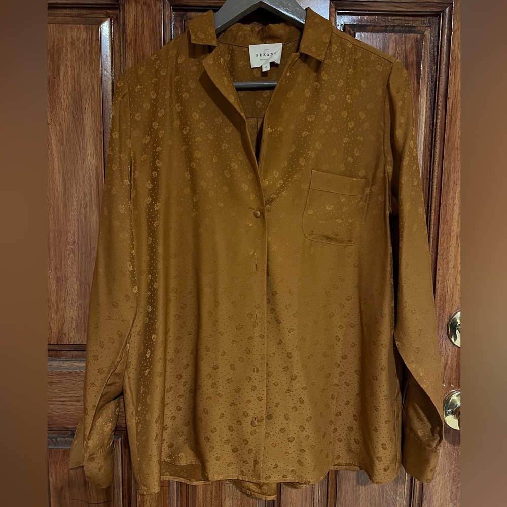 SEZANE bundle of 2 silk shirts & 1 cotton shirt